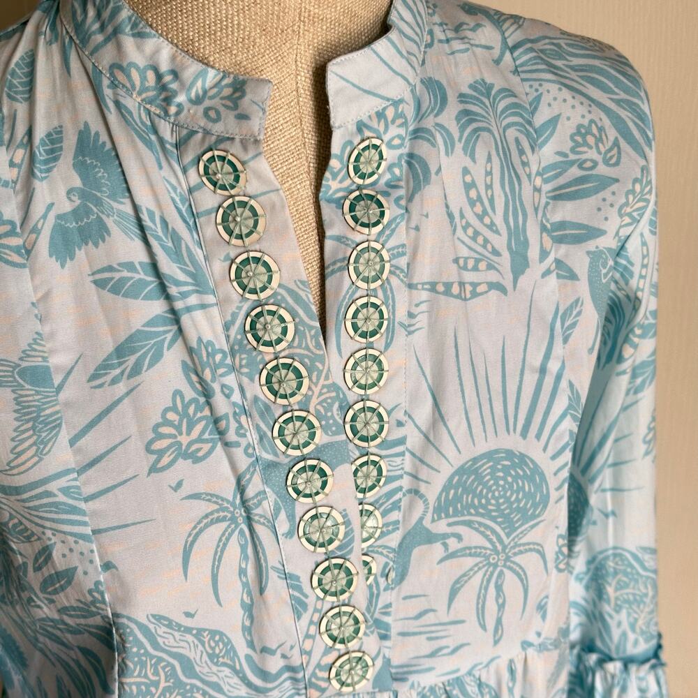 Sheridan French Caty Dress in the Whimsical Island Sky print Sz XS - Picture 4 of 9